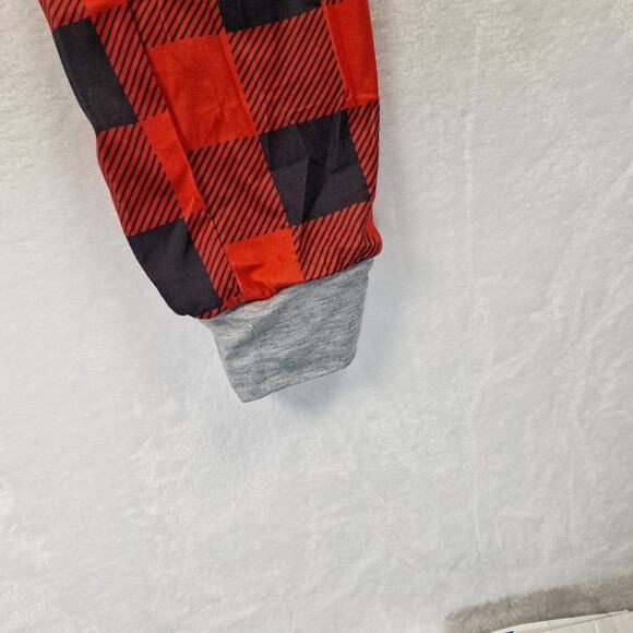 Red and Black Plaid Printed Lounge Sleep Pants - Size S - Picture 4 of 5